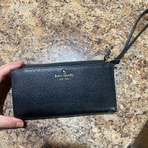 Kate Spade Black Textured Wristlet
